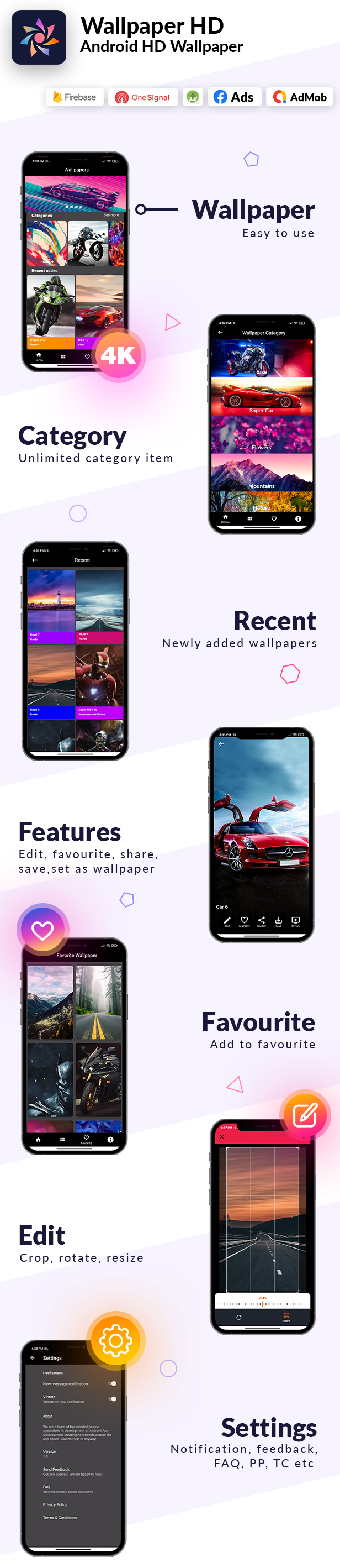 Wallpaper App Android (4k, HD) - 4